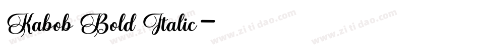 Kabob Bold Italic字体转换